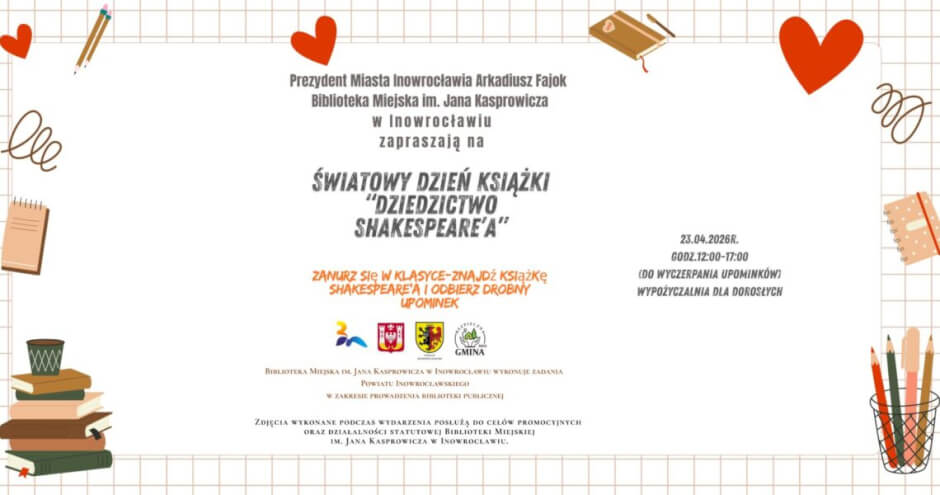Światowy Dzień Książki „Dziedzictwo Shakespeare’a”