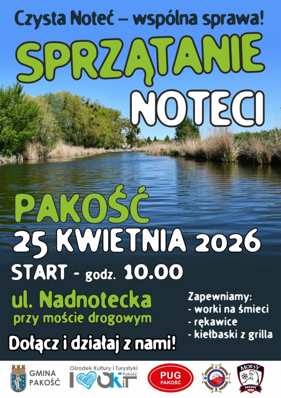 Sprzątanie Noteci w Pakości!