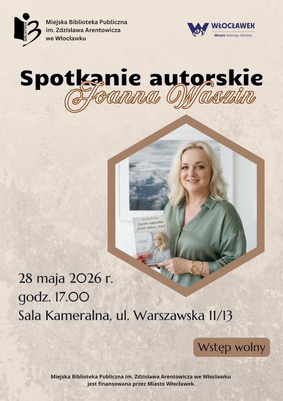 Spotkanie autorskie z Joanną Waszin