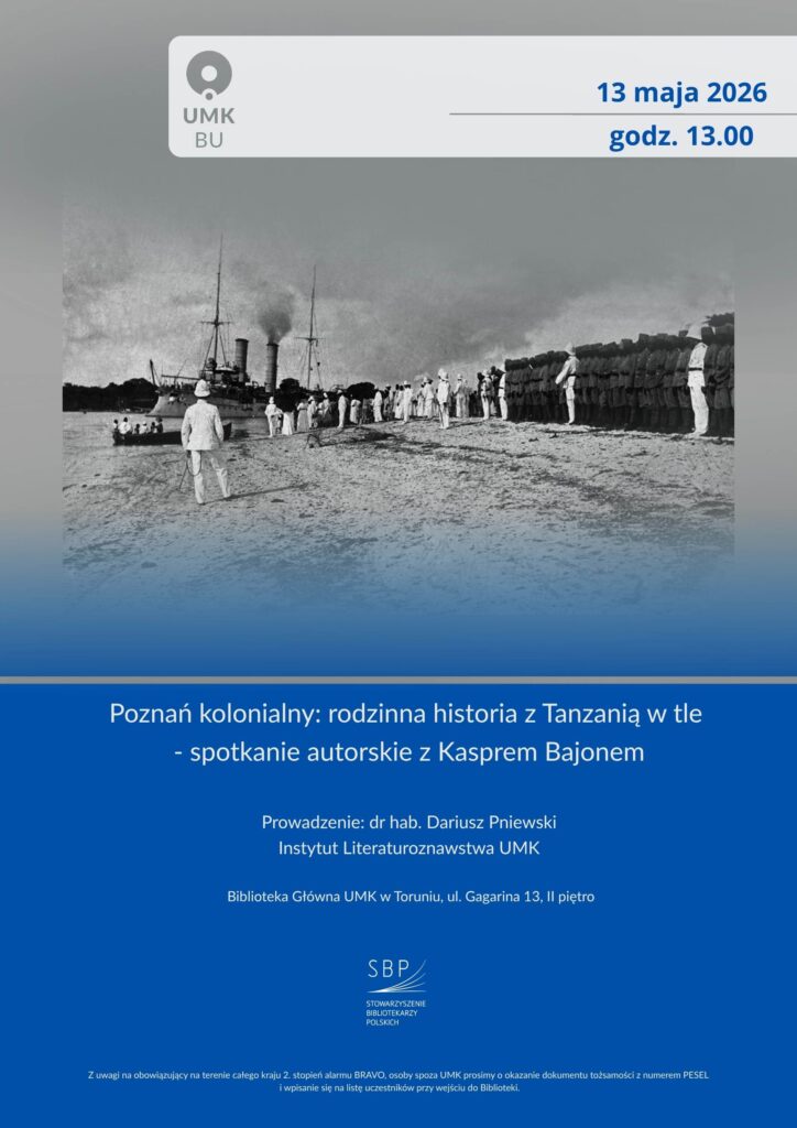 Poznań kolonialny: rodzinna historia z Tanzanią w tle - spotkanie autorskie z Kasprem Bajonem