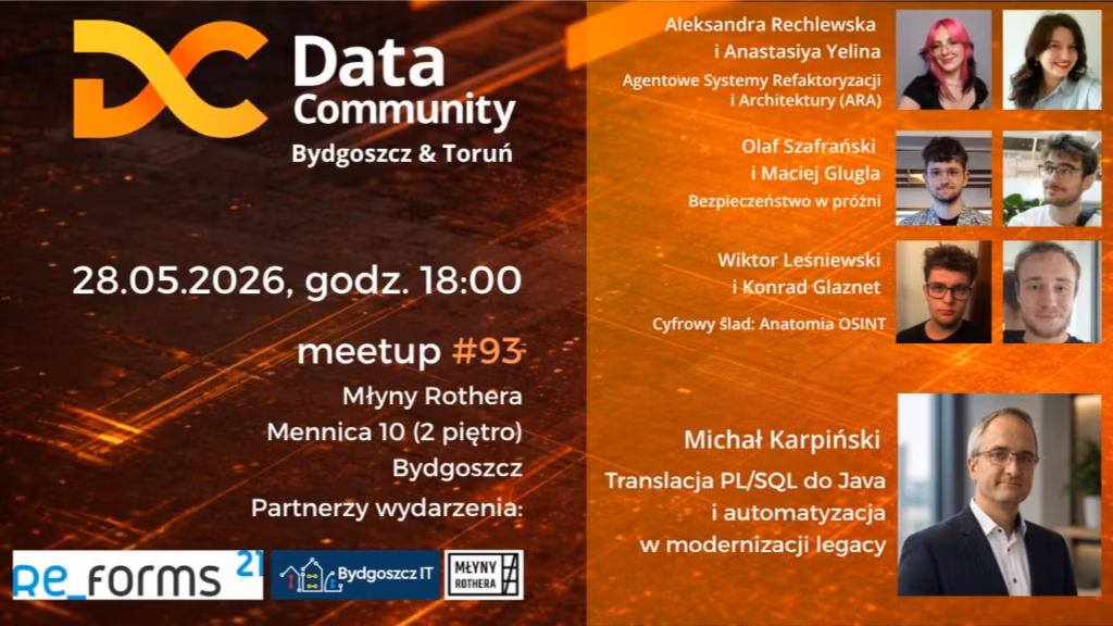 Data Community: Bydgoszcz & Toruń #93 + Bydgoszcz IT #4