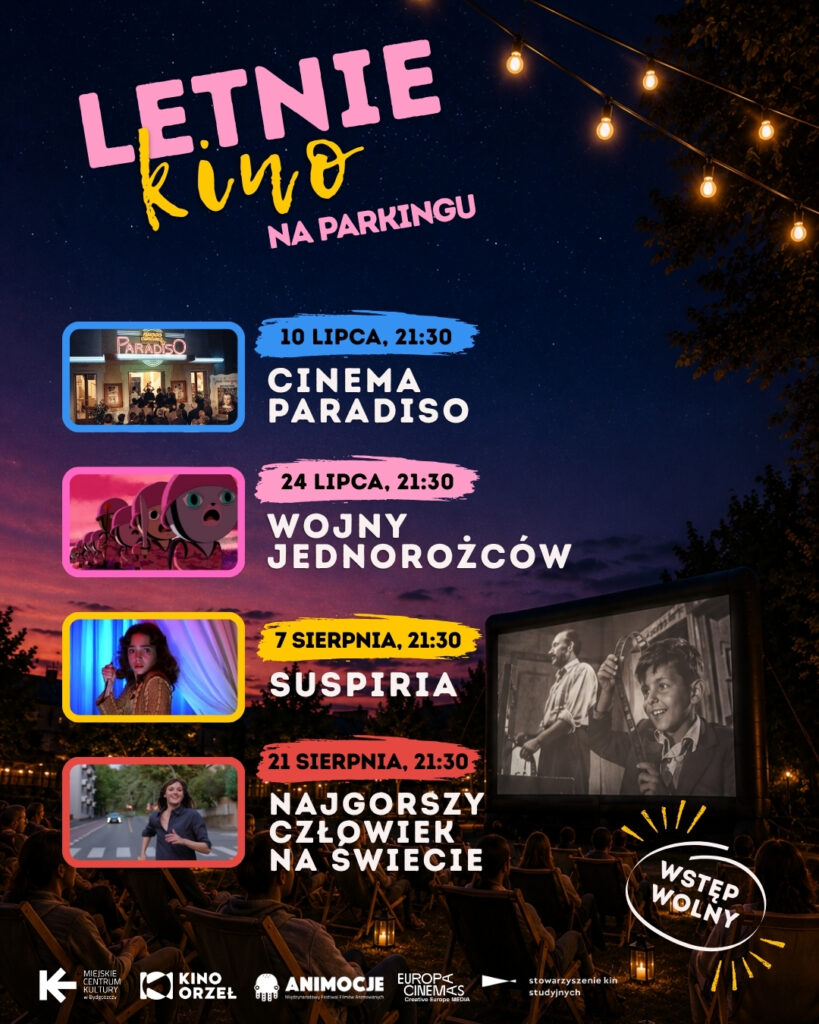Letnie kino na parkingu: Cinema Paradiso (pokaz plenerowy, wstęp wolny)