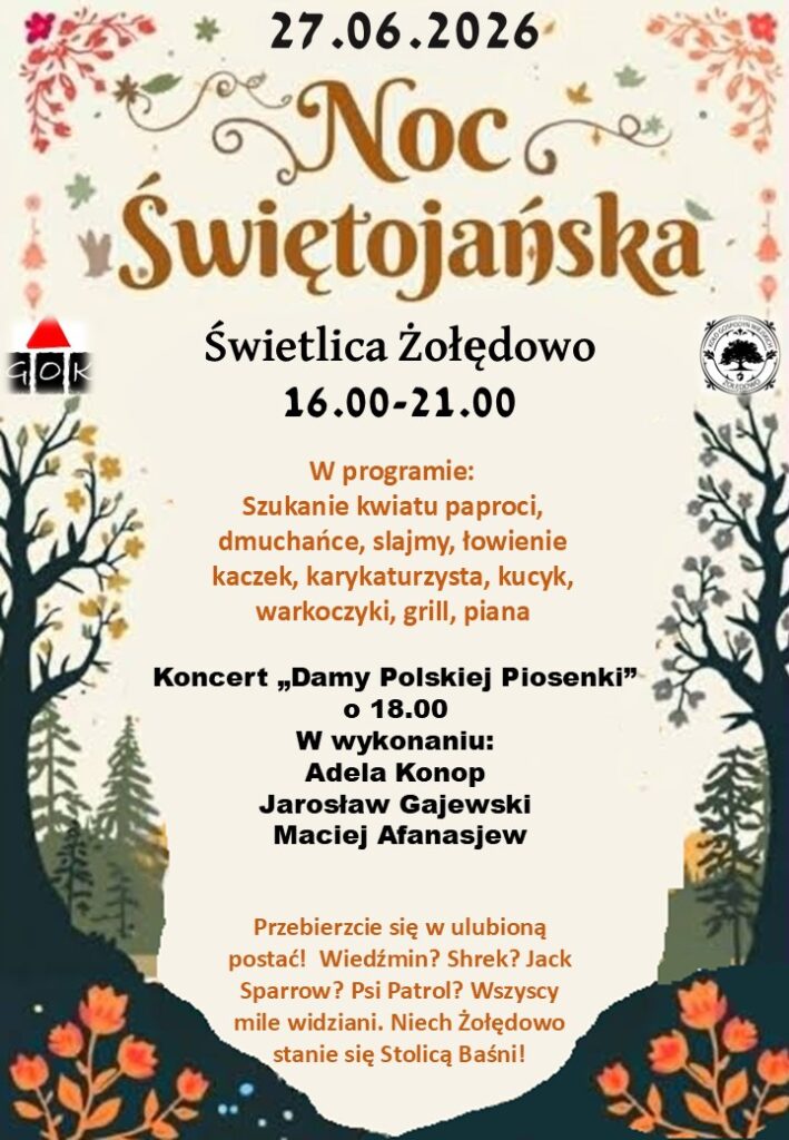Noc Świętojańska w Żołędowie: Magia, Muzyka i Baśniowe Postacie!