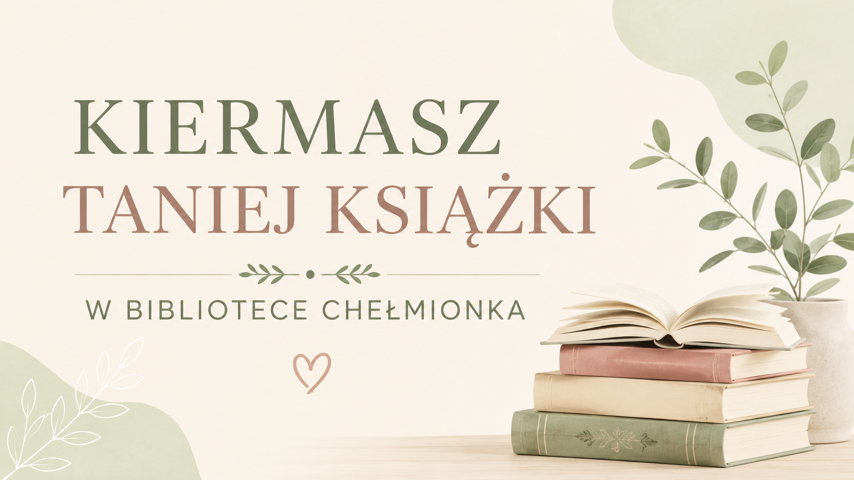 Kiermasz taniej ksiażki w Bibliotece Chełmionka 