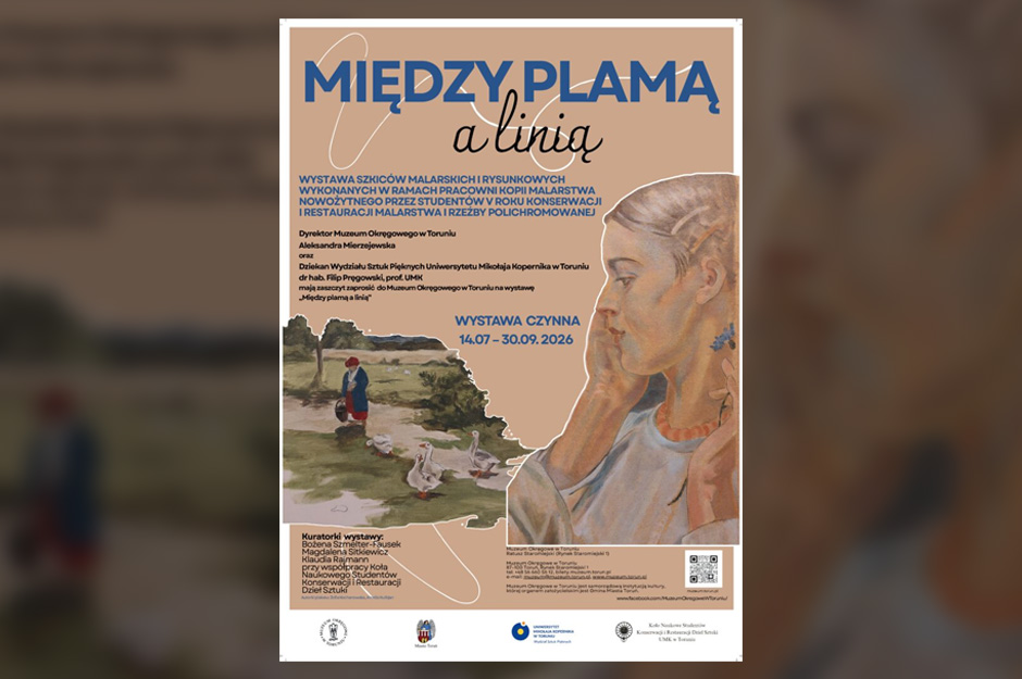 „Między plamą a linią”– wystawa prac studentów konserwacji UMK