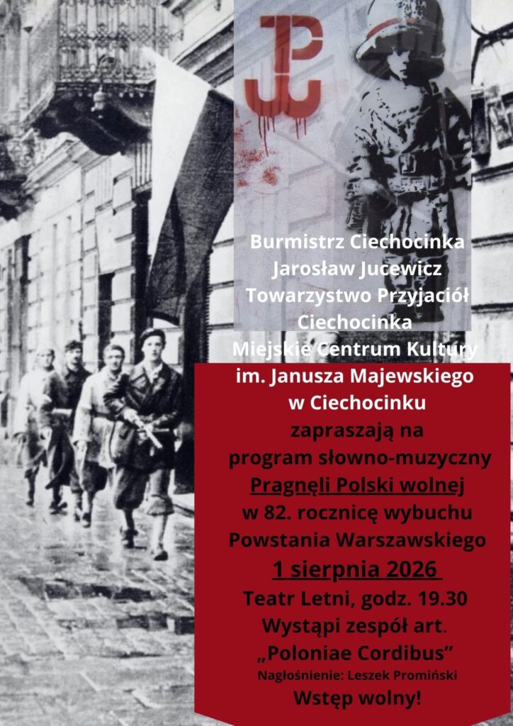 Program słowno-muzyczny w 82. Rocznicę wybuchu Powstania Warszawskiego