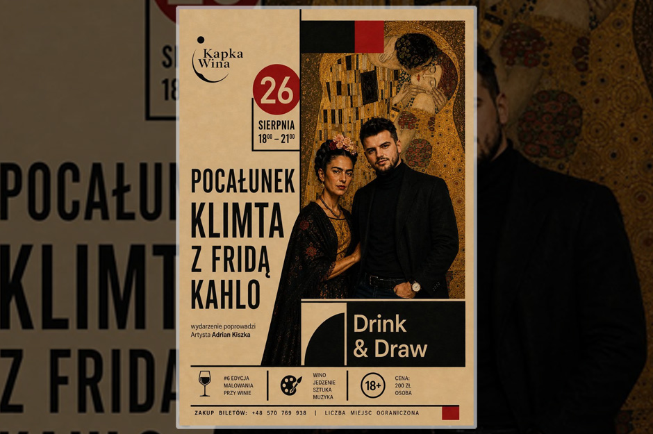 Drink & Draw #6 - Pocałunek Klimta z Fridą Kahlo