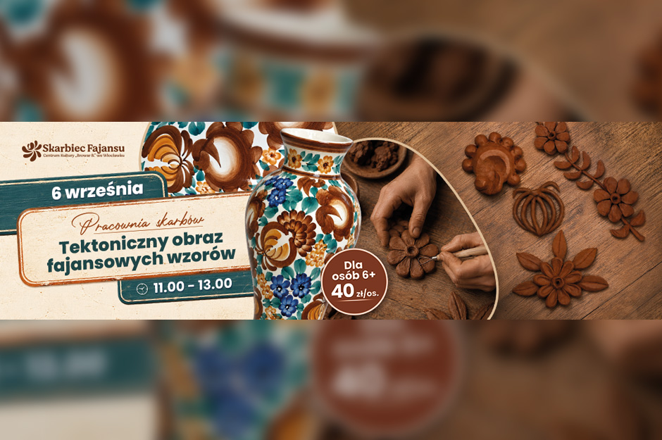 Tektoniczny obraz fajansowych wzorów – Pracownia Skarbów