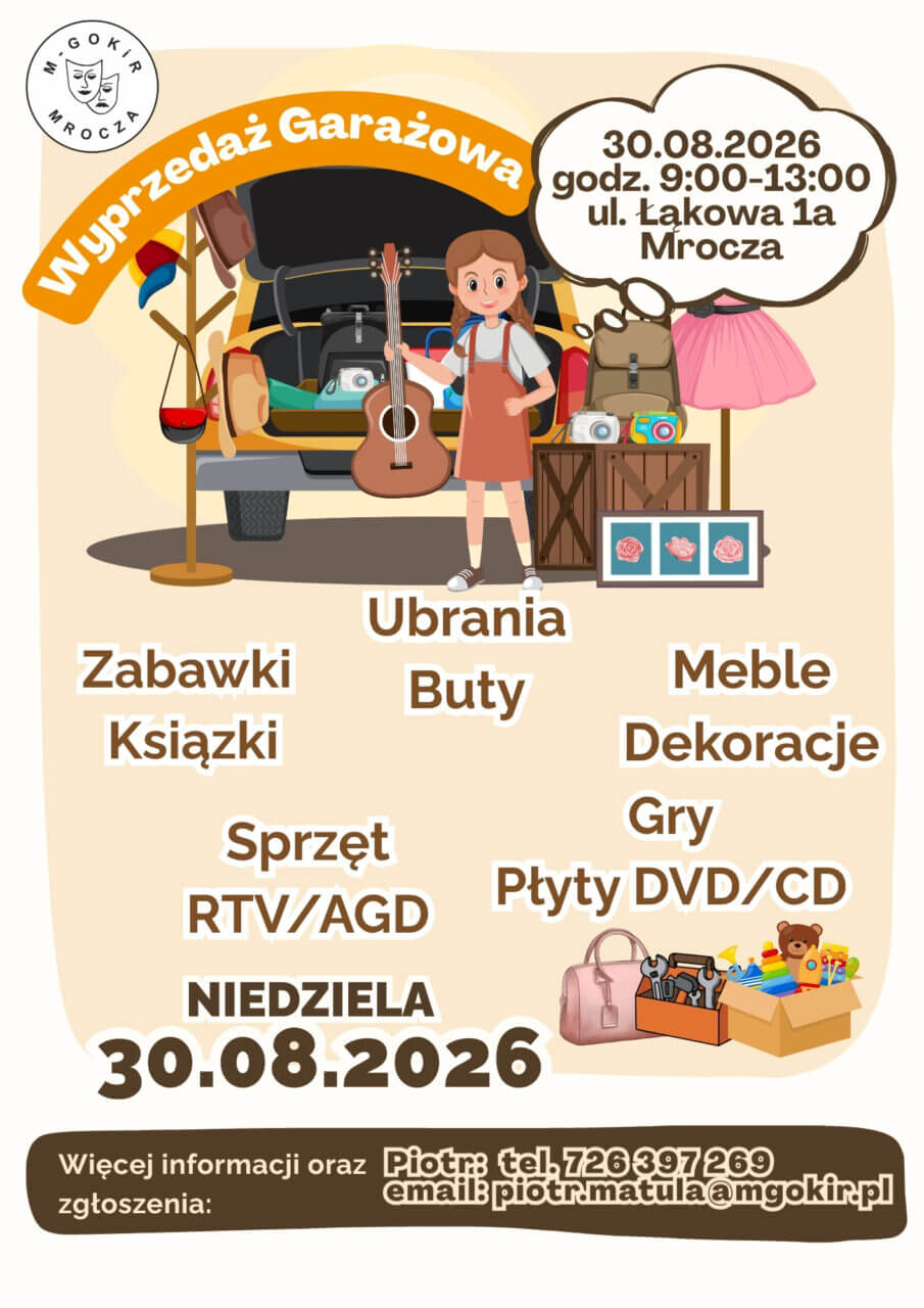 Wielka wyprzedaż garażowa w Mroczy