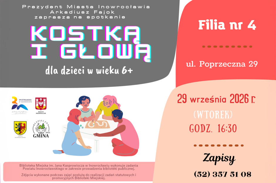 Zapraszamy na wrześniowe spotkanie „Kostką i głową”